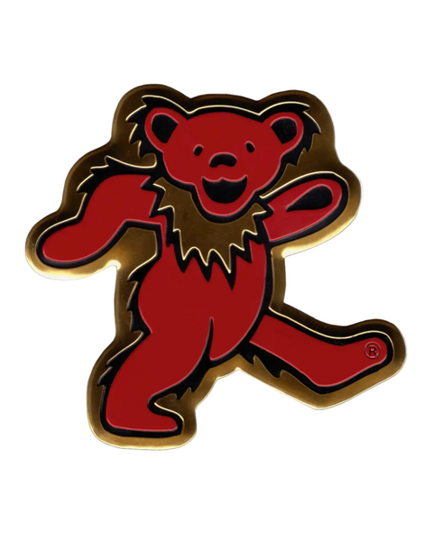 Jerry Bear, Grateful Dead metal sticker -- by square deal recordings sold by Le Monkey House