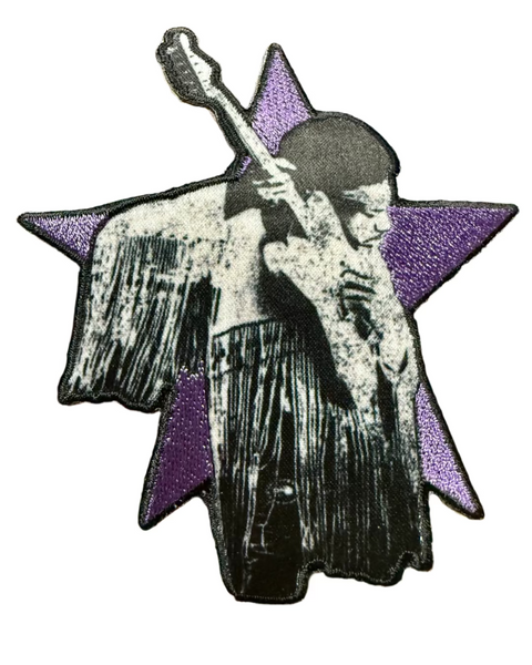 Jimi Hendrix colorful iron on embroidered patch by Square Deal Recordings sold by Le Monkey House