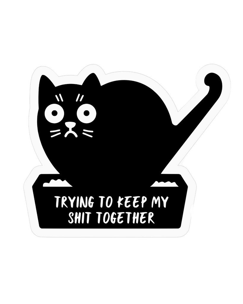 Trying to keep my shit together funny vinyl, funny sticker by Juju & Moxie, sold by Le Monkey House