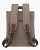 Khaki Discovery backpack leather and canvas by TSD Brand sold by Le monkey House