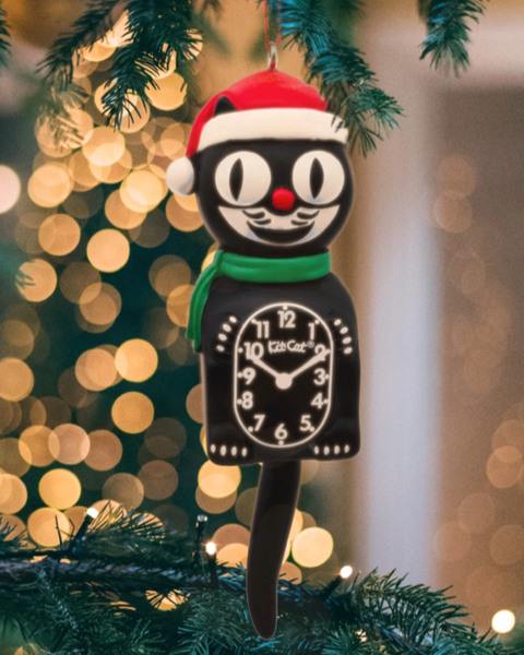 Vintage style kit cat clock ornament