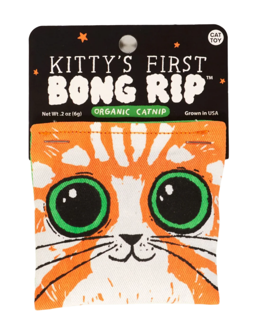 Kitty's first bong rip catnip pouch by Blue Q sold by Le Monkey House