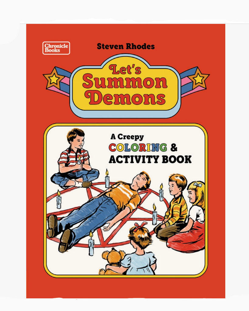 Let's summon demons steven rhodes coloring and activity books sold by Le Monkey House