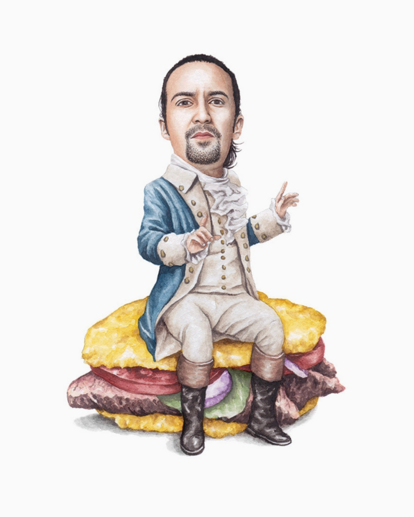 Lin Manuel Miranda Hamilton 8x10 print by Celebs on sandwiches sold by Le Monkey House