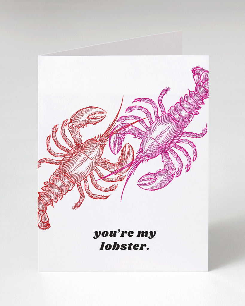 You're my lobster Friends greeting card designed printed and sold by Le Monkey House