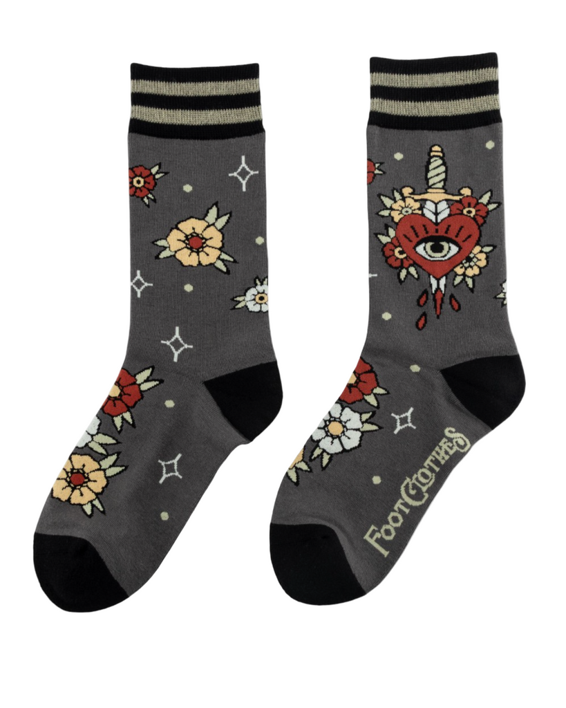 Love Hurts socks by Footclothes sold by Le Monkey House