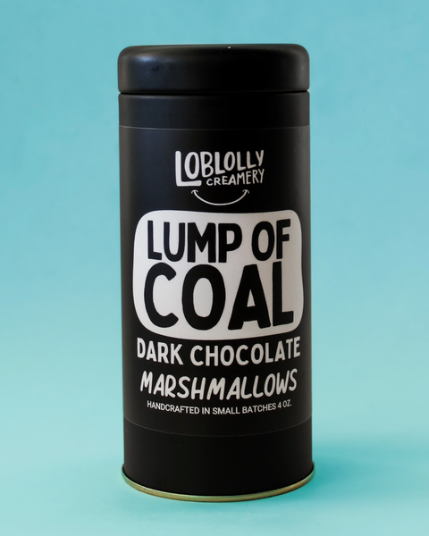 loblolly creamery dark chocolate marshmallows - Lump of Coal - sold by Le Monkey House