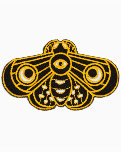 Lunar Moth embroidered iron on patch by these are things sold by Le Monkey House