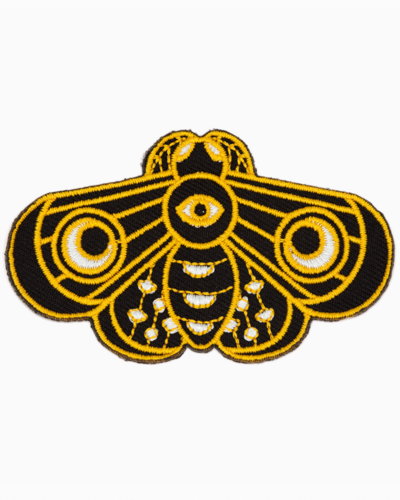 Lunar Moth embroidered iron on patch by these are things sold by Le Monkey House