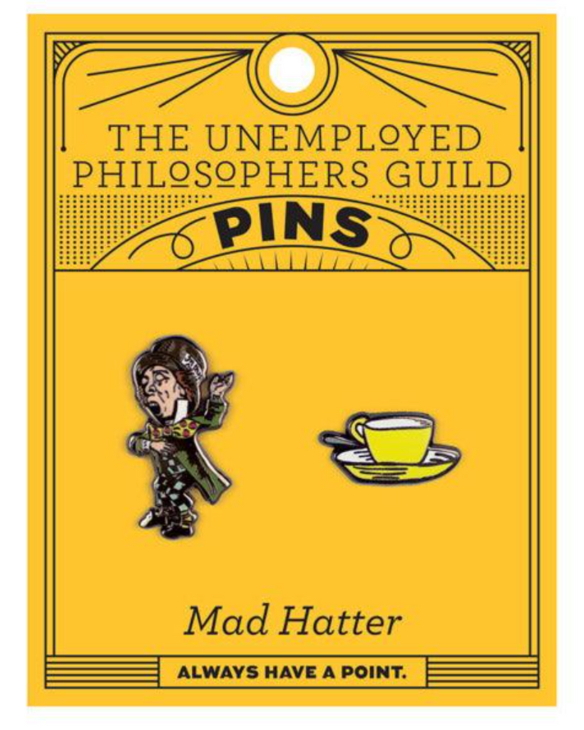 Mad Hatter, Teacup, Alice in Wonderland - enamel pin set by Unemployed Philosophers Guild sold by Le Monkey House