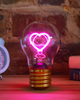 Cordless, chargeable pink magic heart lightbulb by Suck Uk sold by Le Monkey House