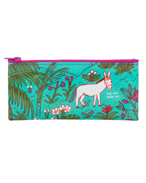Try and make me jackass pencil pouch case by Blue Q sold by Le Monkey House