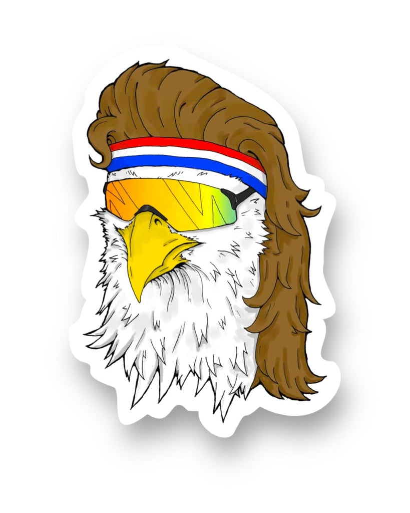 Merica Eagle American Mullet Eagle Sticker by Big Moods, Sold by Le Monkey House