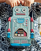 Metal tin robot lunchbox by Suck UK sold by Le Monkey House