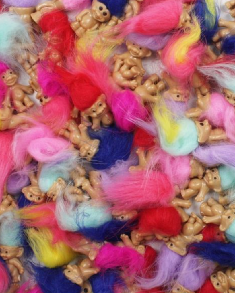Mini troll dolls - assorted colors from Square Deal Recordings sold by Le Monkey House