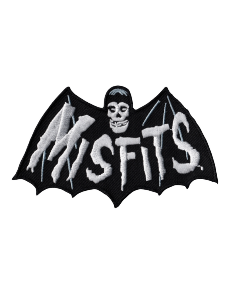 The misfits bat logo crimson ghost  iron on sew on patch by Square Deal Recordings sold by Le Monkey House