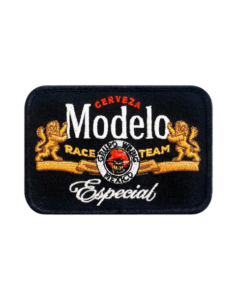 Modelo Especial Race Team twill embroidered heavyweight iron on Patch by We Big Moto Sold by Le Monkey House