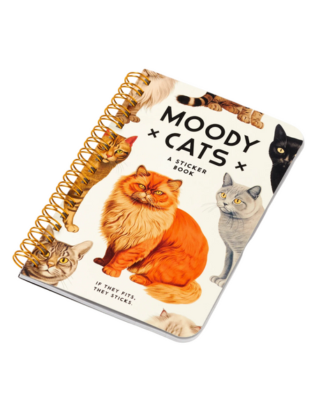 Moody cats sticker book by Brass Monkey sold by Le Monkey House - If they fits, they sticks