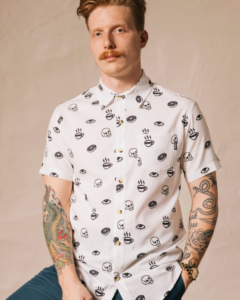 Morning Glory Button Up Shirt by Pyknic Sold by Le Monkey House