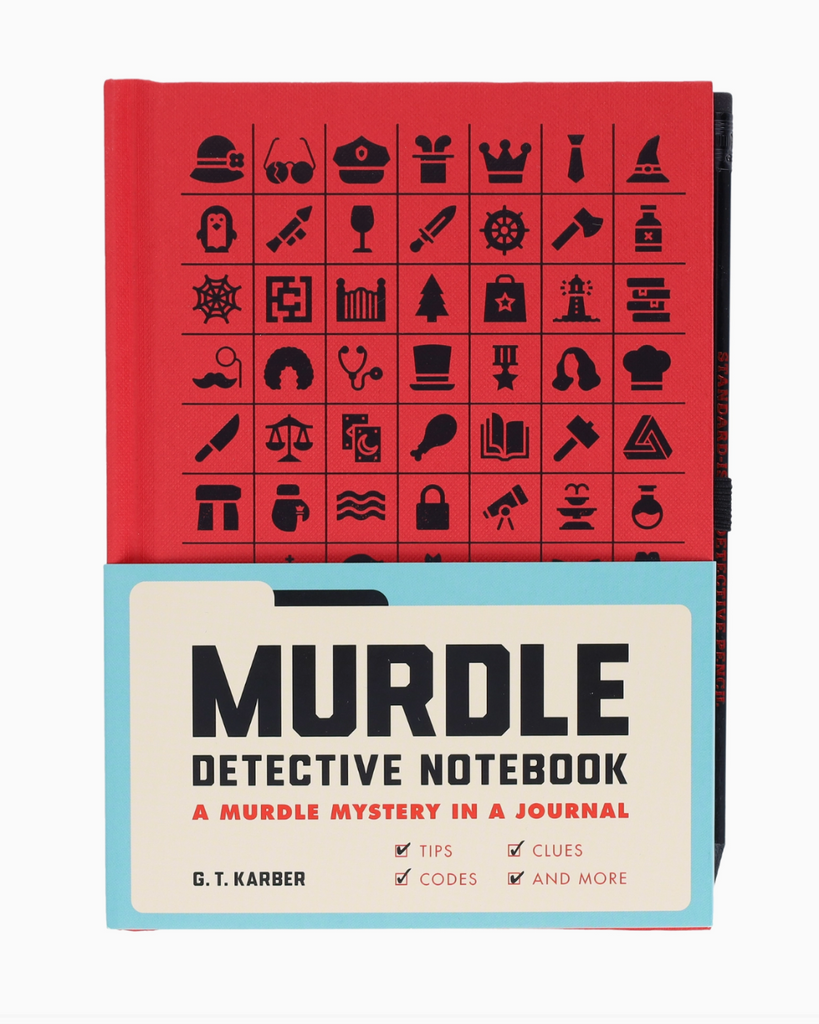 Murdle detective notebook - a murdle mystery in a journal sold by Le Monkey House