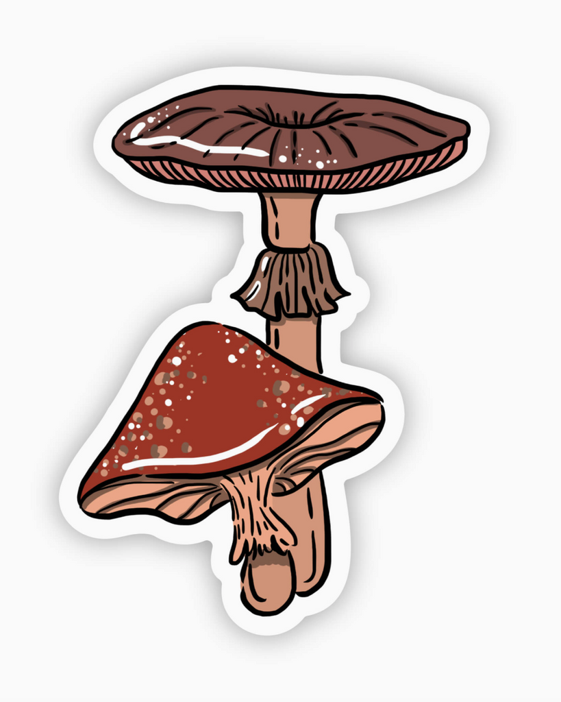 Mushrooms Sticker by Big Moods sold by Le Monkey House 