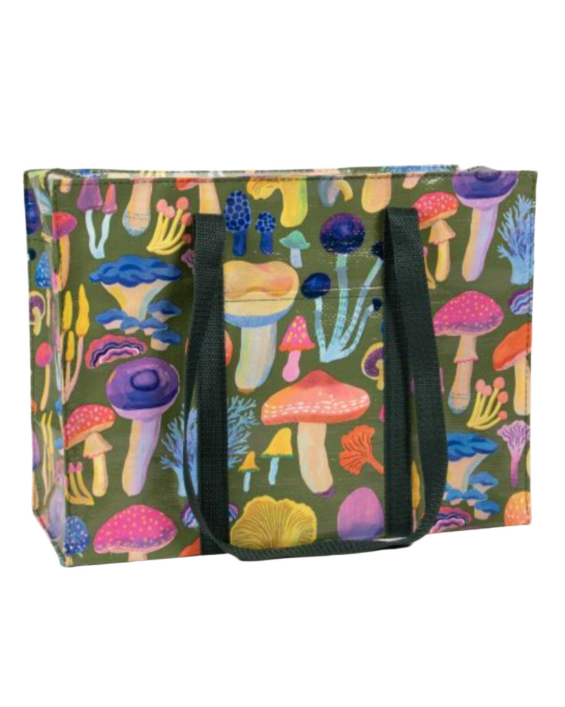 Mushrooms zipper shoulder tote by Blue Q Sold by Le Monkey House