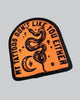My tattoos don't like you either embroidered iron on patch designed and sold by Le Monkey House
