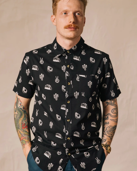 No Problemo Button Up Shirt by Pyknic Sold by Le Monkey House