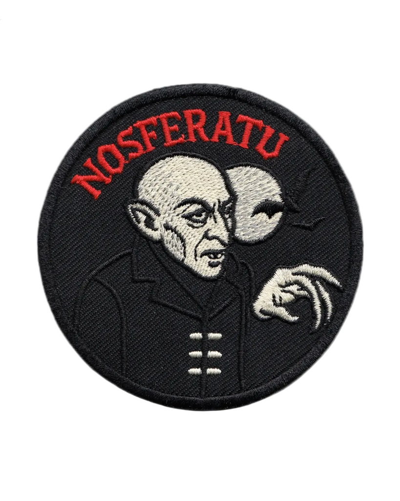 Nosferatu 1922, Vampire embroidered iron on patch by Square Deal Recordings sold by Le Monkey House