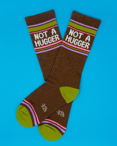 Not A hugger retro vintage style gym socks by Gumball Poodle sold by Le Monkey House