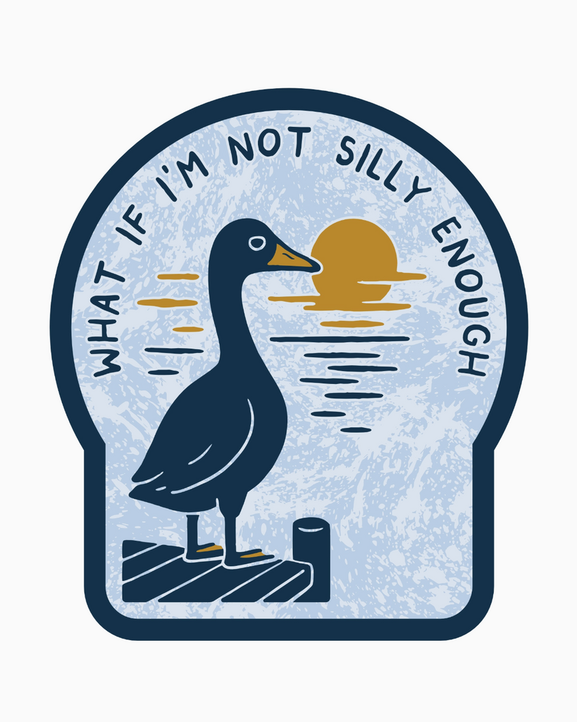 What if I'm not silly enough, funny sticker by Juju & Moxie, sold by Le Monkey House