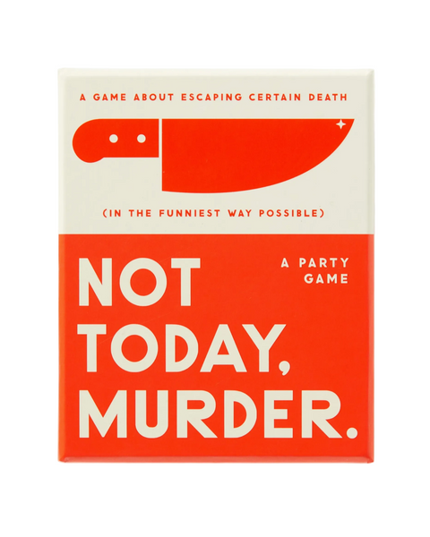 Not today murder card game by Brass Monkey sold by Le Monkey House