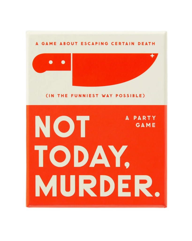 Not today murder card game by Brass Monkey sold by Le Monkey House