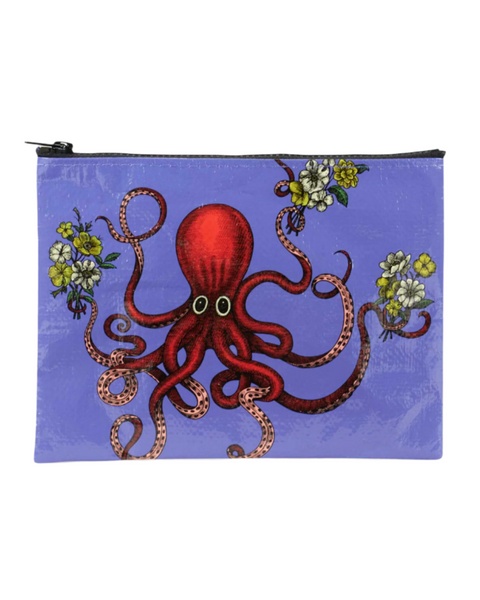 Purple and red octopus zipper pouch by Blue Q sold by Le Monkey House