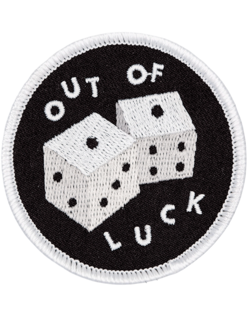 Out of Luck embroidered iron on patch by These are things sold by Le Monkey House