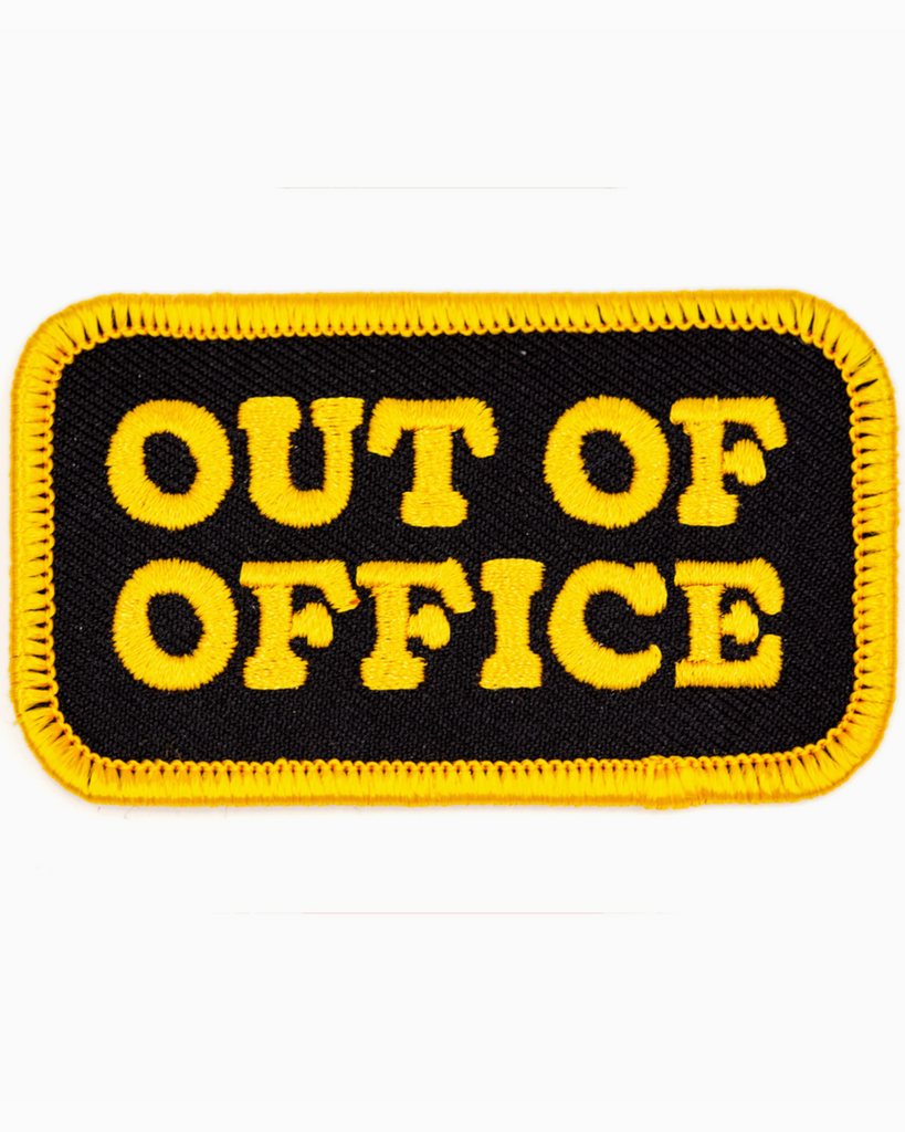 Out of Office vacation mode embroidered iron on patch by These are things sold by Le Monkey House