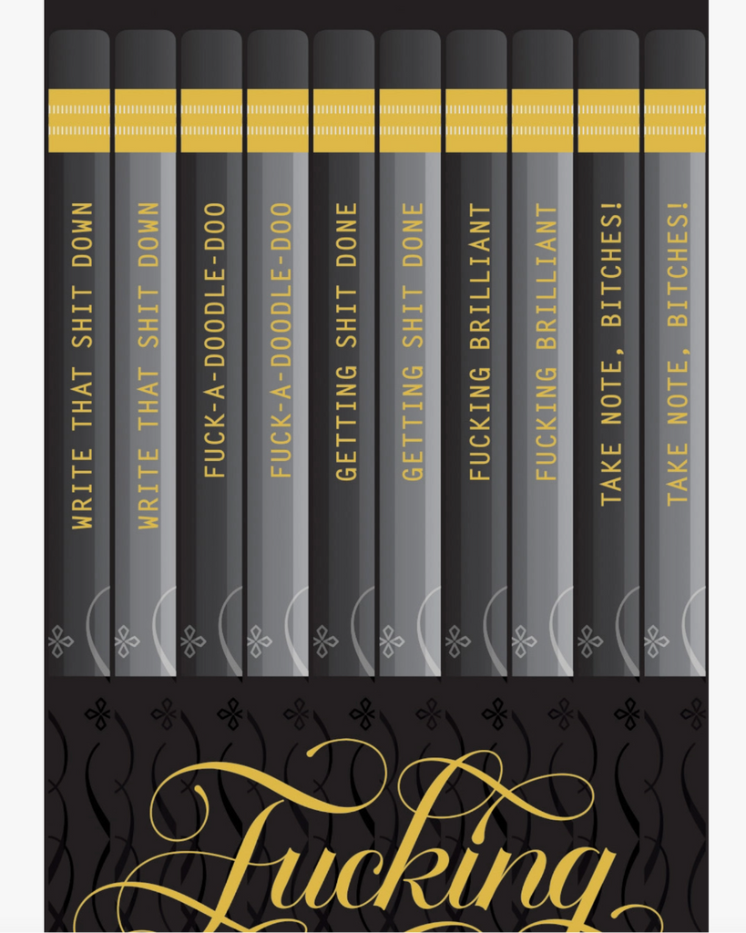 Fucking Brilliant Pencil set by Chronicle books sold by Le Monkey House
