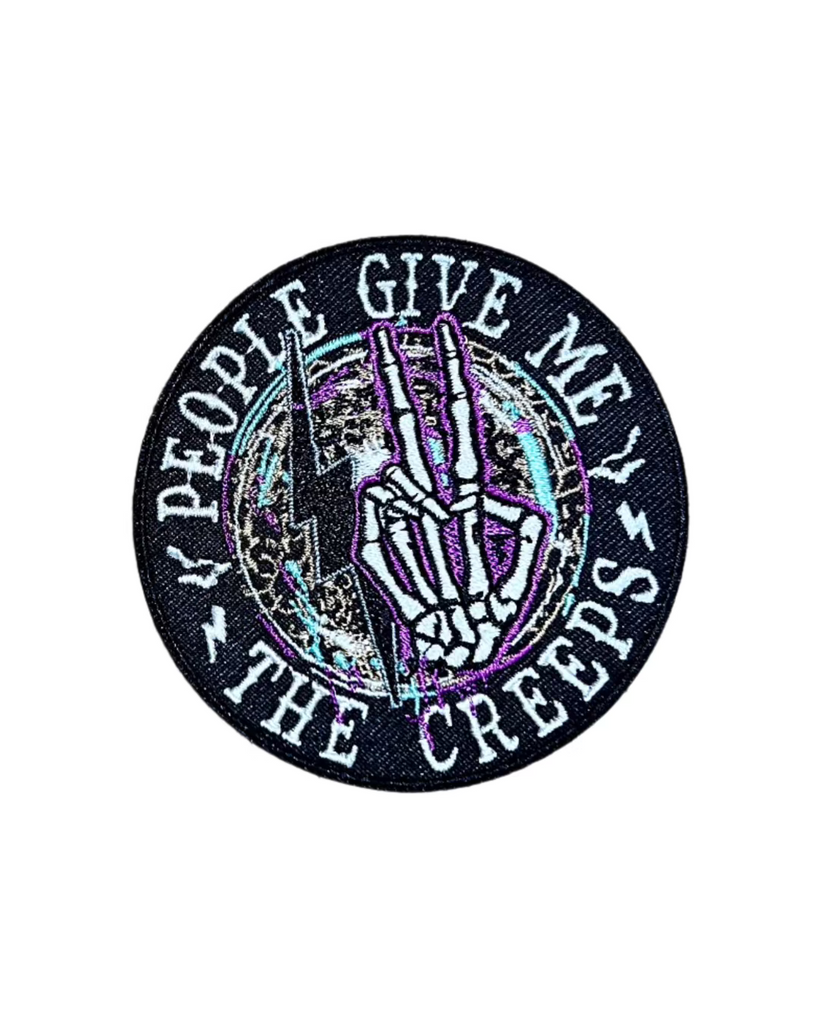 People give me the creeps iron on sew on patch by TEELUX sold by Le Monkey House