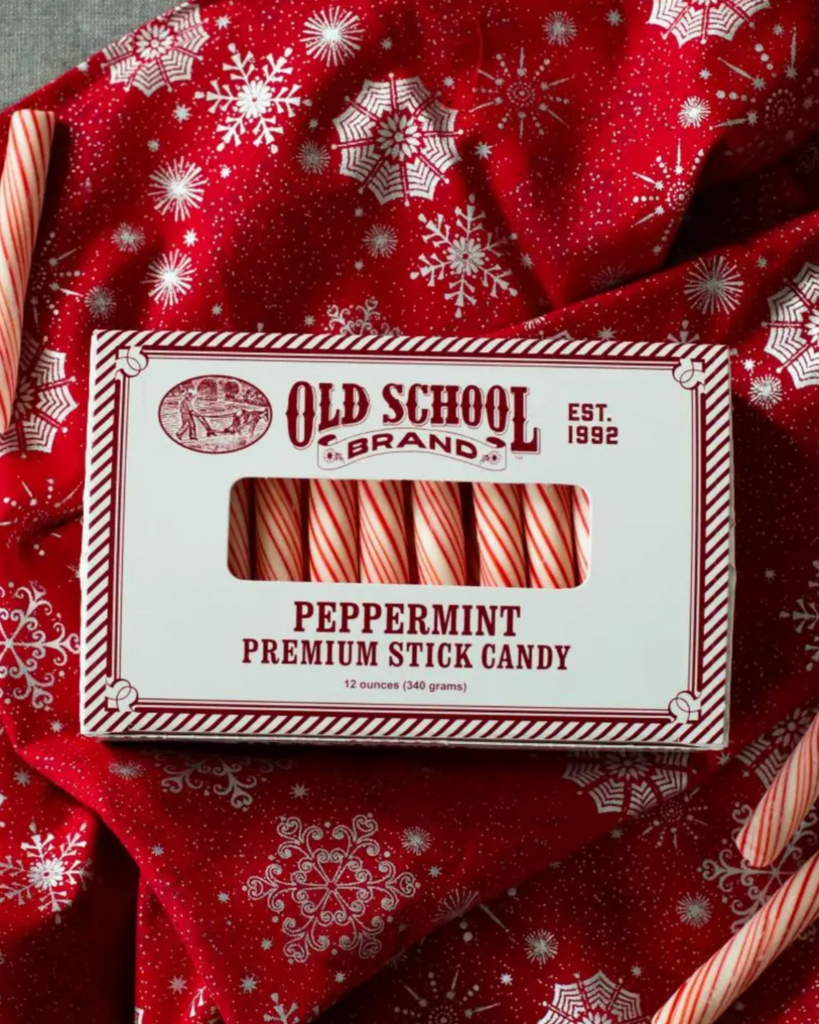 Old school brand premium peppermint stick candy Holiday treats sold by Le Monkey House