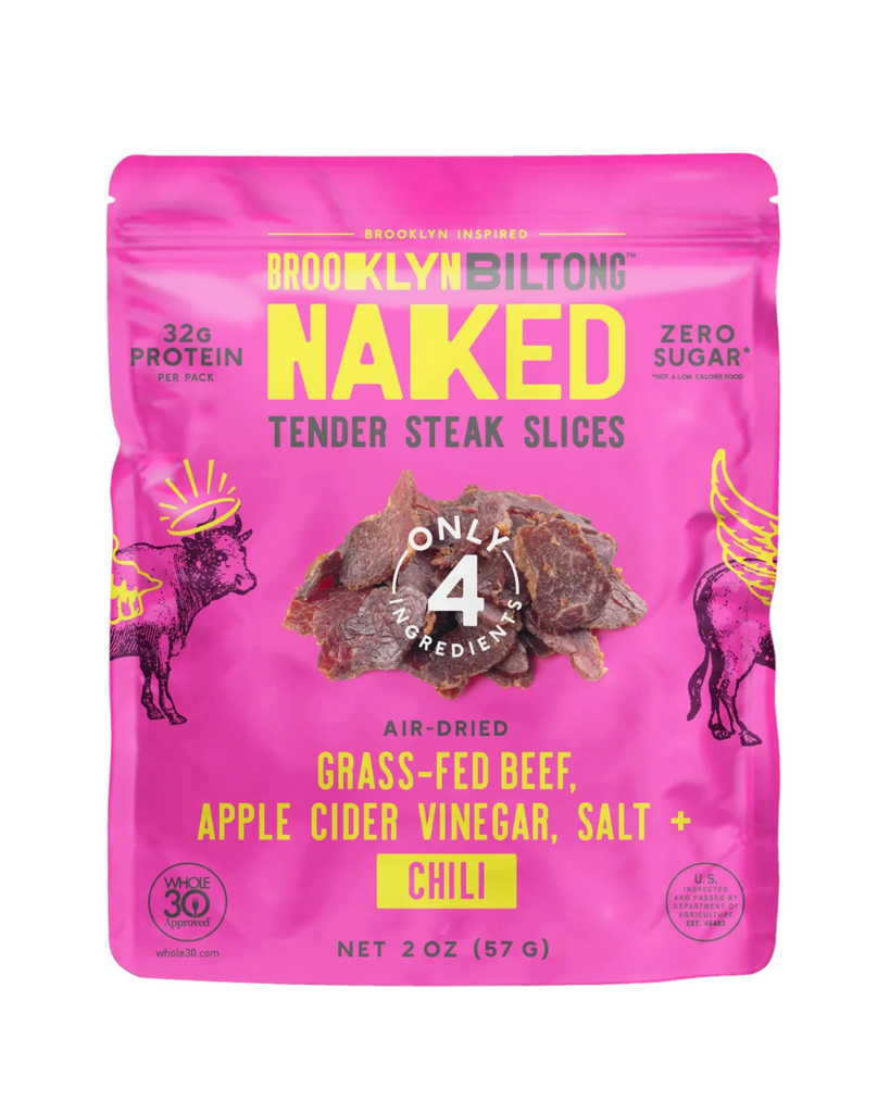 Peri Peri Biltong, Brooklyn Biltong, Tender Steak Slices, Beef Jerky, Grass-Fed Beef, Sold by Le Monkey House