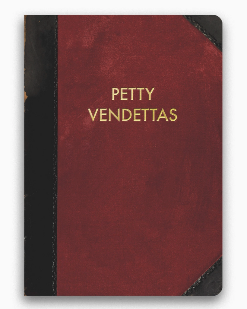 Vintage style petty vendettas notebook journal by The Mincing Mockingbird Sold by Le Monkey House