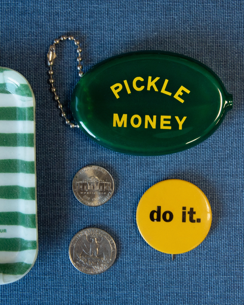 Pickle Money Vintage Rubber Coin Purse Pouch by Three Potato Four Sold by Le Monkey House