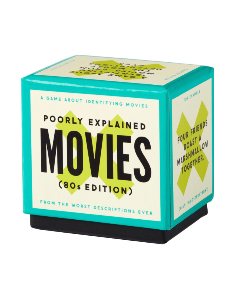 Poorly explained 80s movies card game by Brass Monkey sold by Le Monkey House