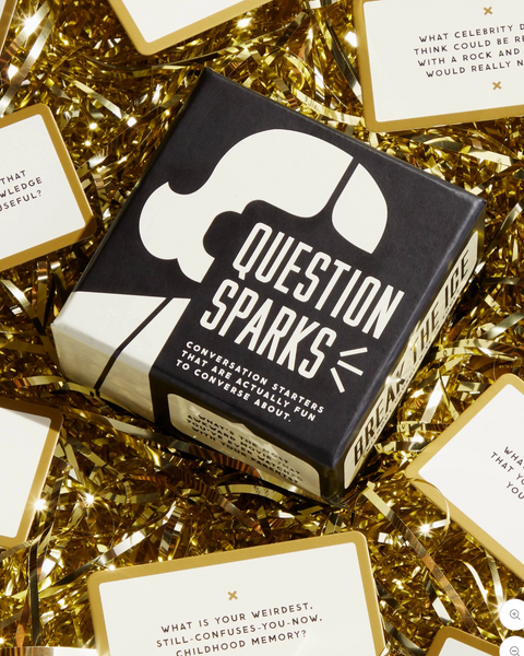 Question Sparks - Conversation starters by Brass Monkey sold by Le Monkey House