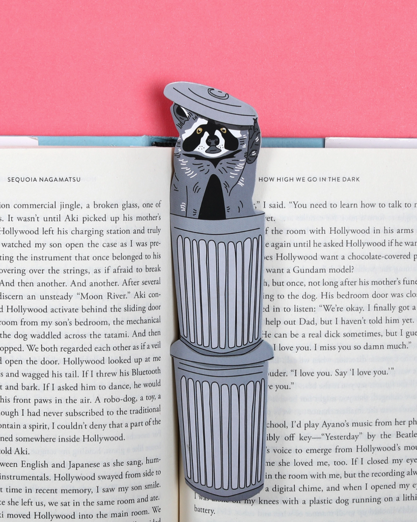 Raccoon, trash panda bookmark by Humdrum Paper sold by Le Monkey House