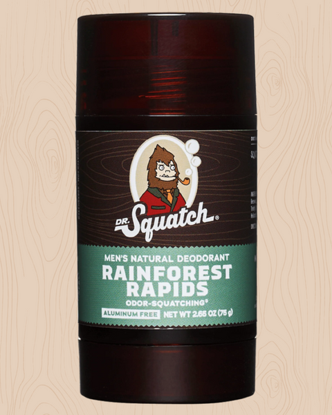 Rainforest Rapids Natural Deodorant by Dr Squatch sold by Le Monkey House