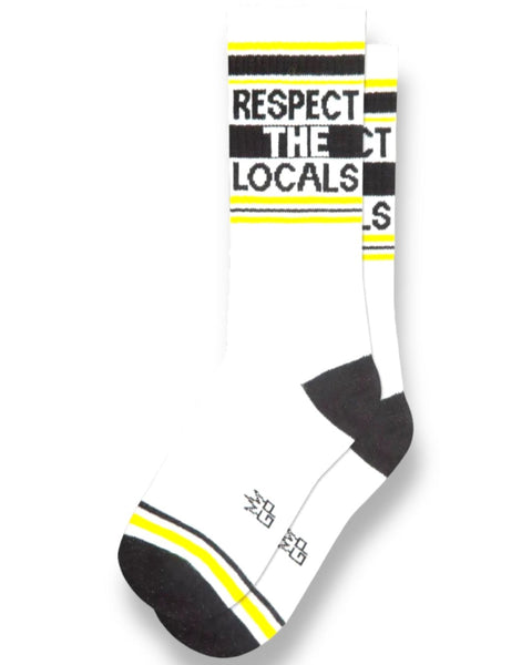 Respect the locals retro gyms socks tube socks, by Gumball poodle Sold by Le Monkey House