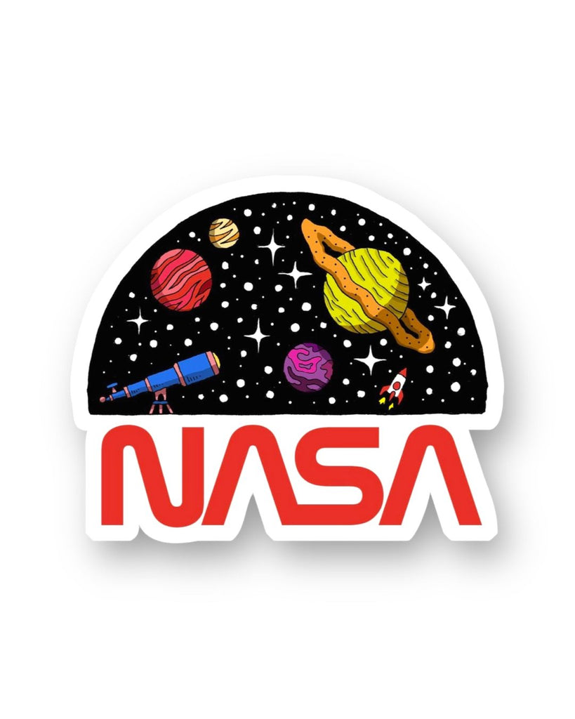 Retro Nasa Logo Sticker by Big Moods, Sold by Le Monkey House