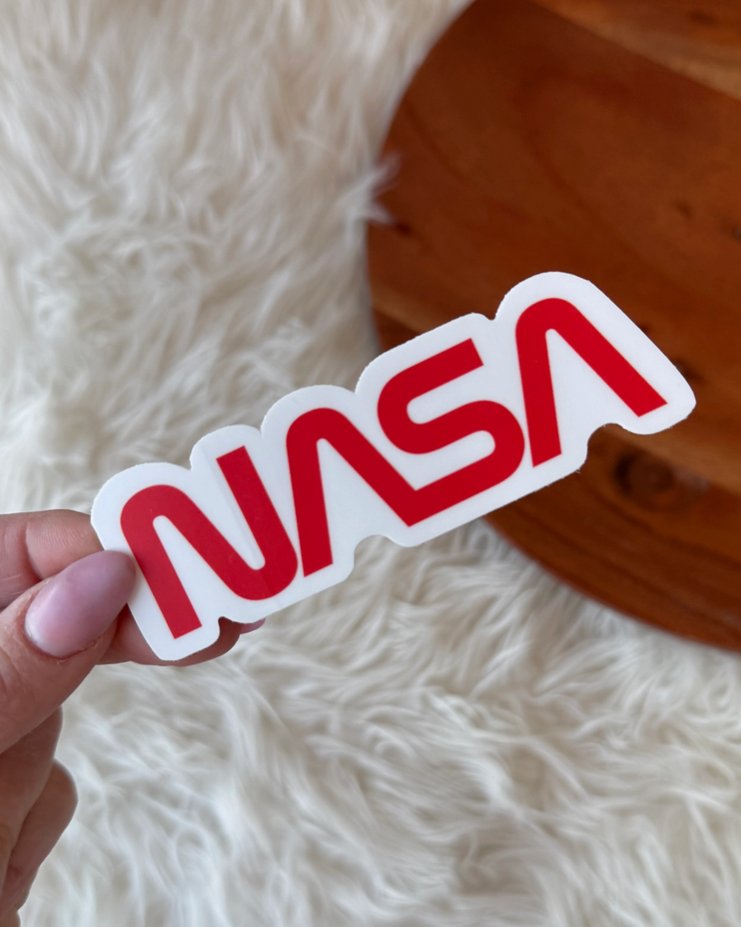 Retro NASA worm logo by Big Moods sold by Le Monkey House