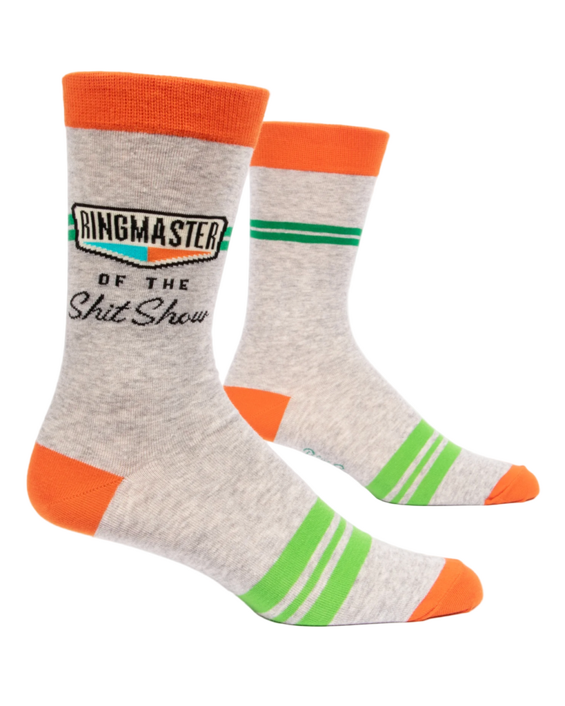 Ringmaster of the shitshow men's socks by Blue Q sold by Le Monkey House